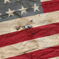 Vintage tattered old 48 star USA flag
