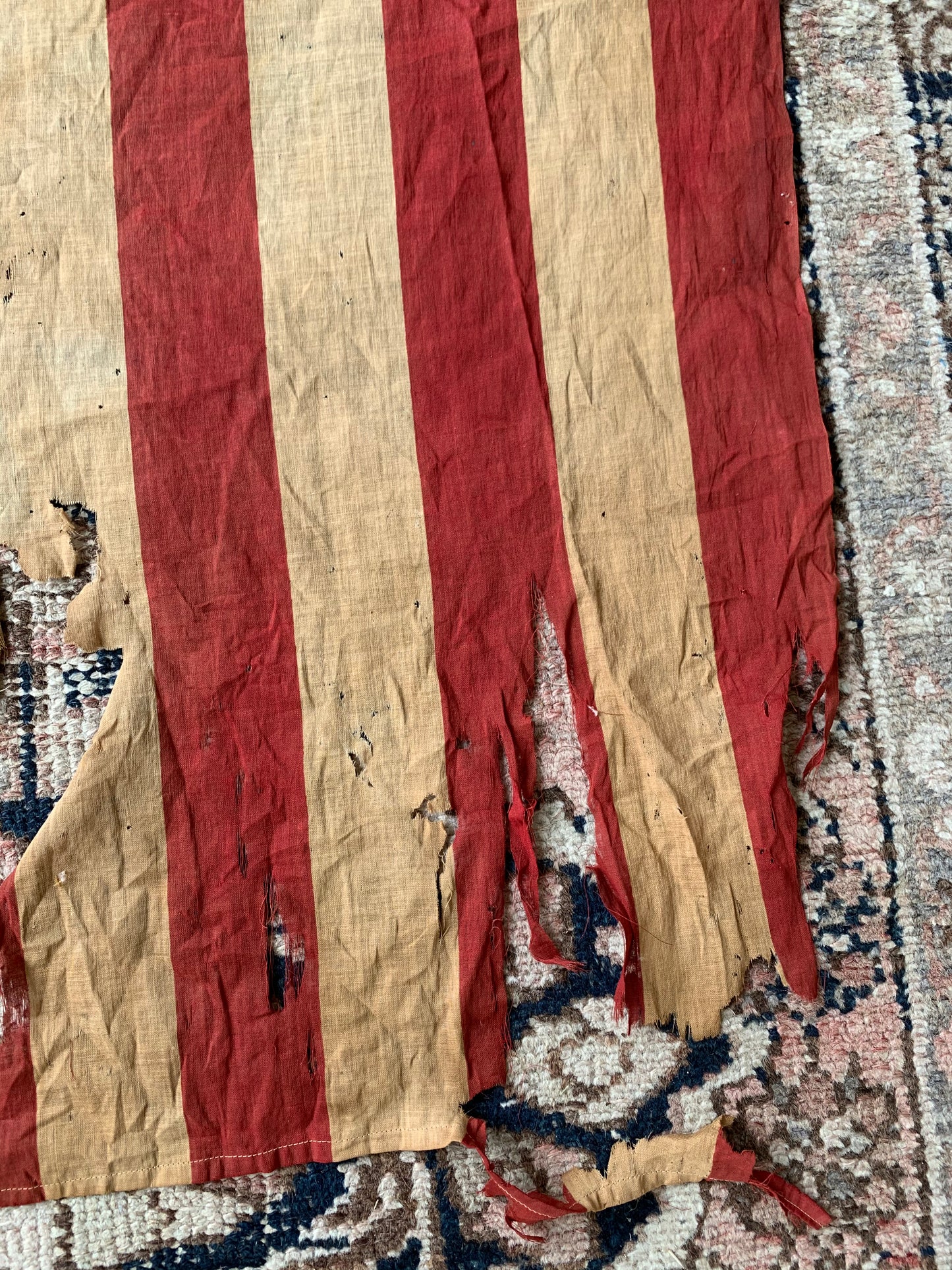 Vintage tattered old 48 star USA flag