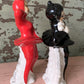 Vintage pair devil ballerina shakers