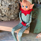 Vintage striped knee hugger elf