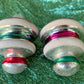 Vintage pair Shiny Brite retro ornaments