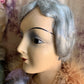 Vintage blue hair flapper boudoir doll as is