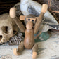 Vintage retro wood monkey