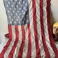 Vintage aged worn 50 star American flag