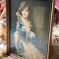 Vintage framed lady print