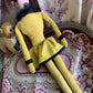 Vintage small pierrot boudoir doll