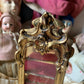 Vintage miniature fancy French style vitrine cabinet