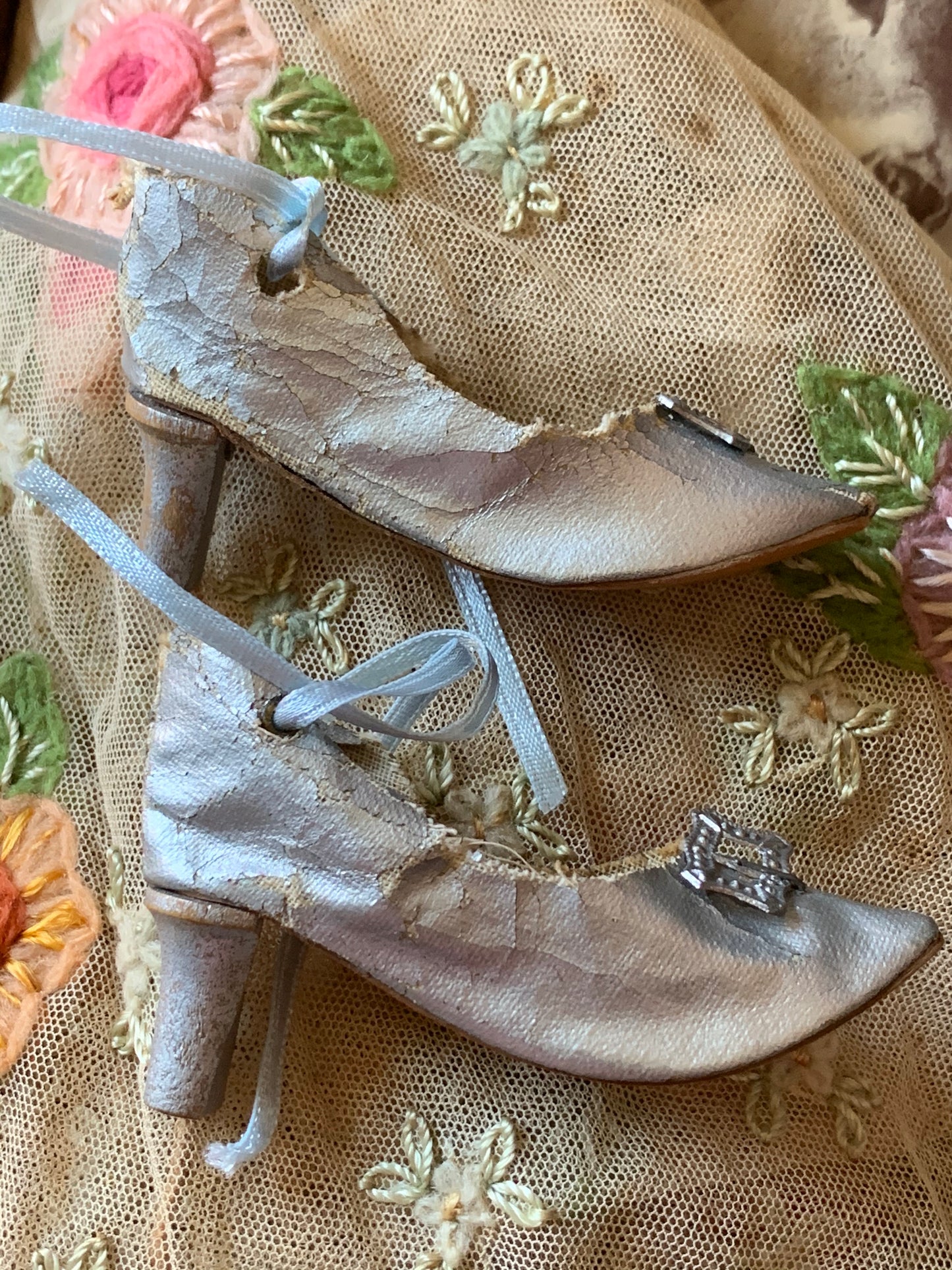 Vintage boudoir doll shoes