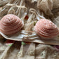 Vintage old pink ruffly bra