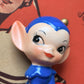 Vintage miniature blue elf figurine