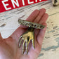 Vintage mini creepy claw hand ring holder