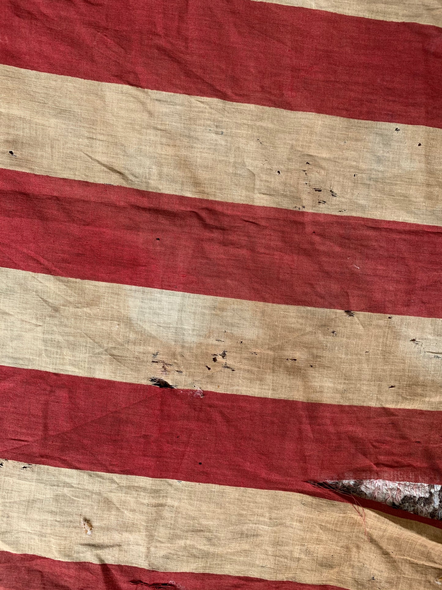 Vintage tattered old 48 star USA flag