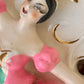 Vintage pink ballerina wall pocket plaque *as-is