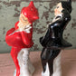 Vintage pair devil ballerina shakers
