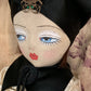 Vintage boudoir doll painted cloth face flapper girl doll