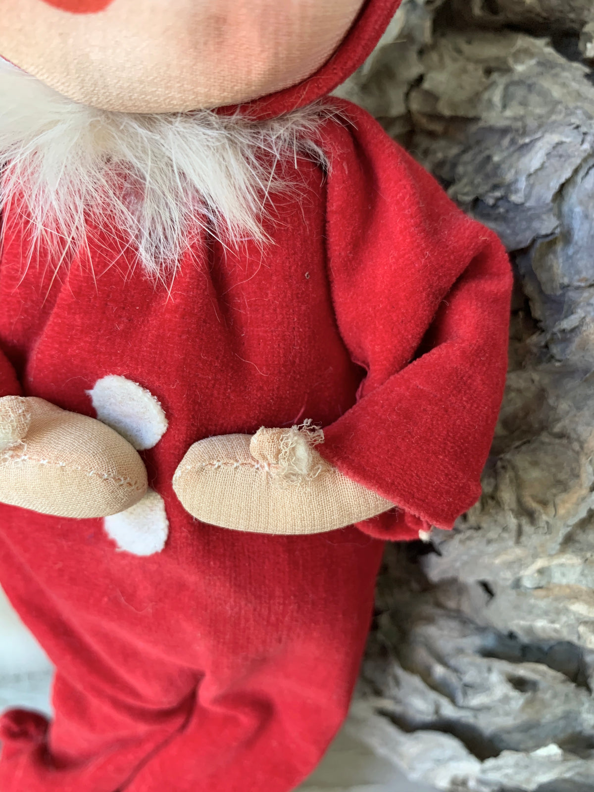 Vintage Holiday Fair winking devil stockinette pixie doll