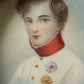 Antique miniature portrait painting