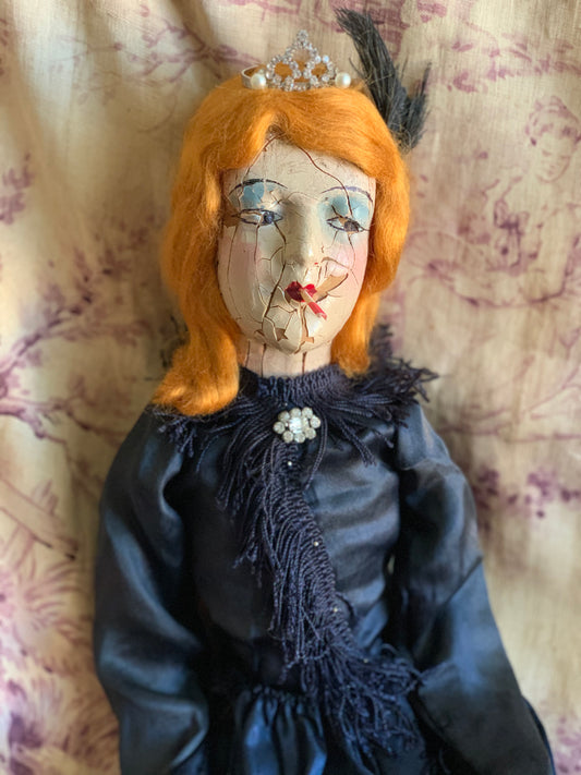 Vintage smoker boudoir doll time worn flapper doll