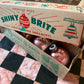 Vintage Shiny Brite pink box retro glass ball ornaments