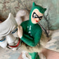 Vintage devil ballerina with mask figurine