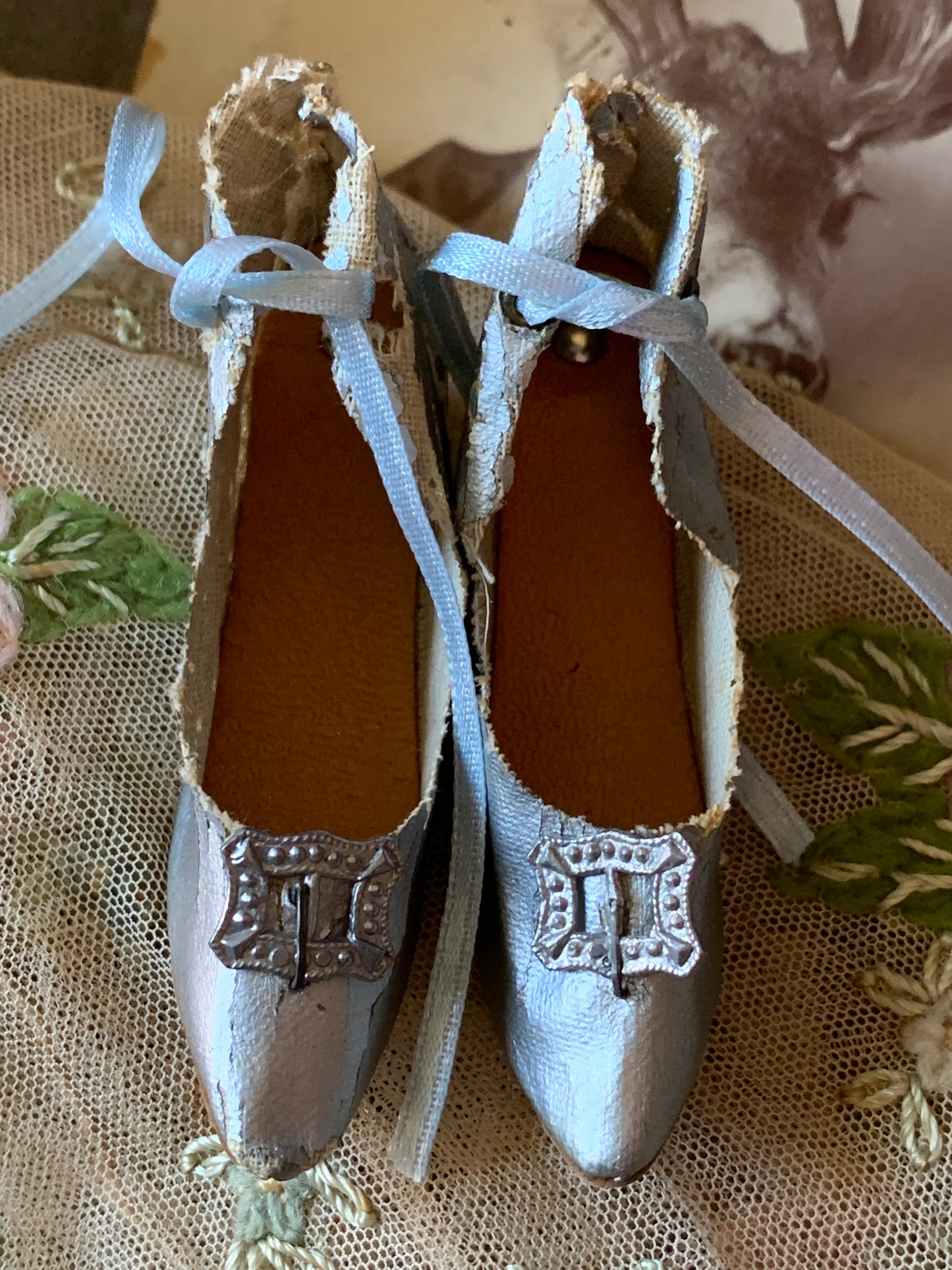 Vintage boudoir doll shoes