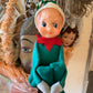 Vintage knee hugger elf Christmas shelf sitter pixie doll