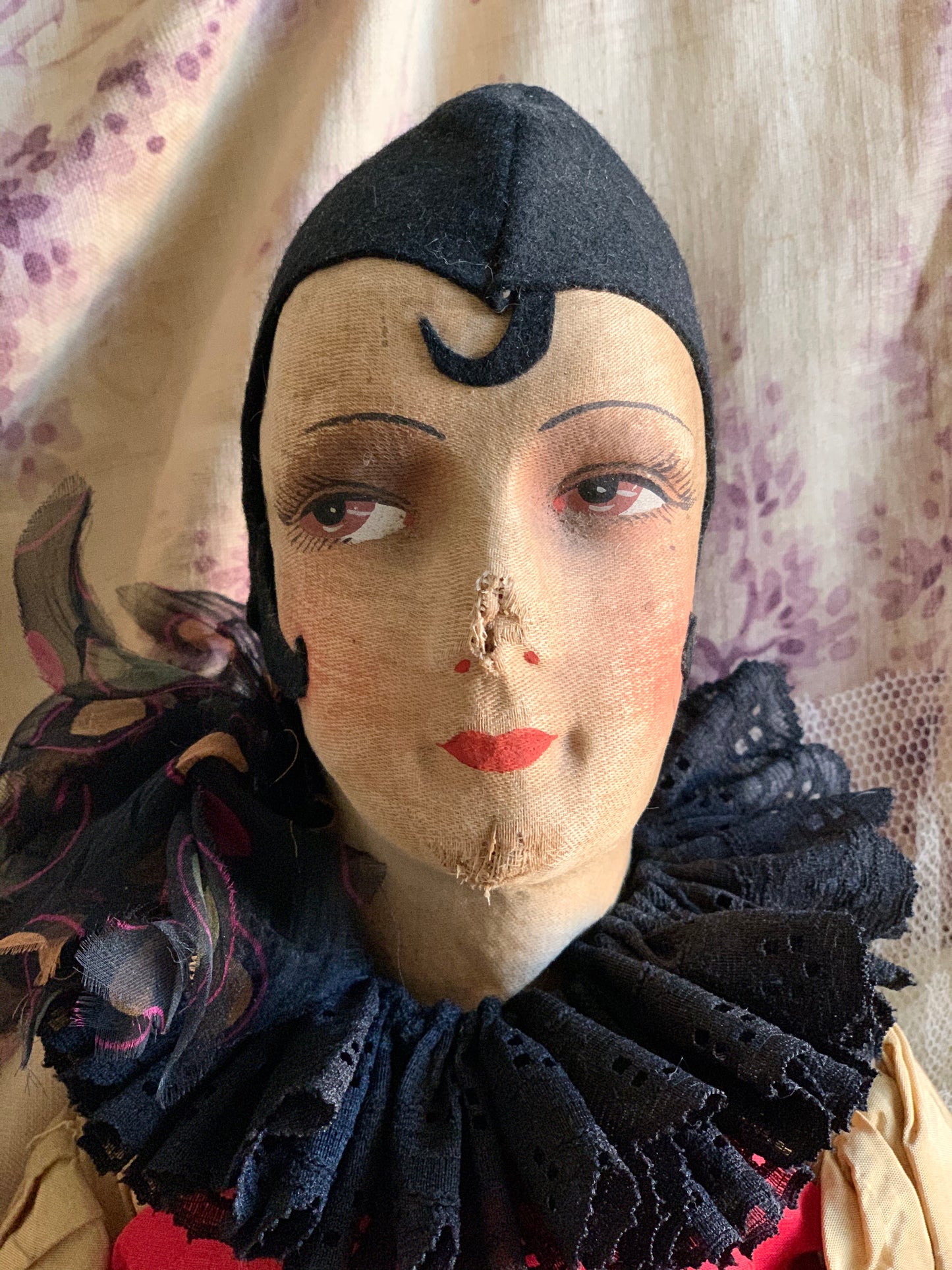 Vintage boudoir doll antique French flapper doll