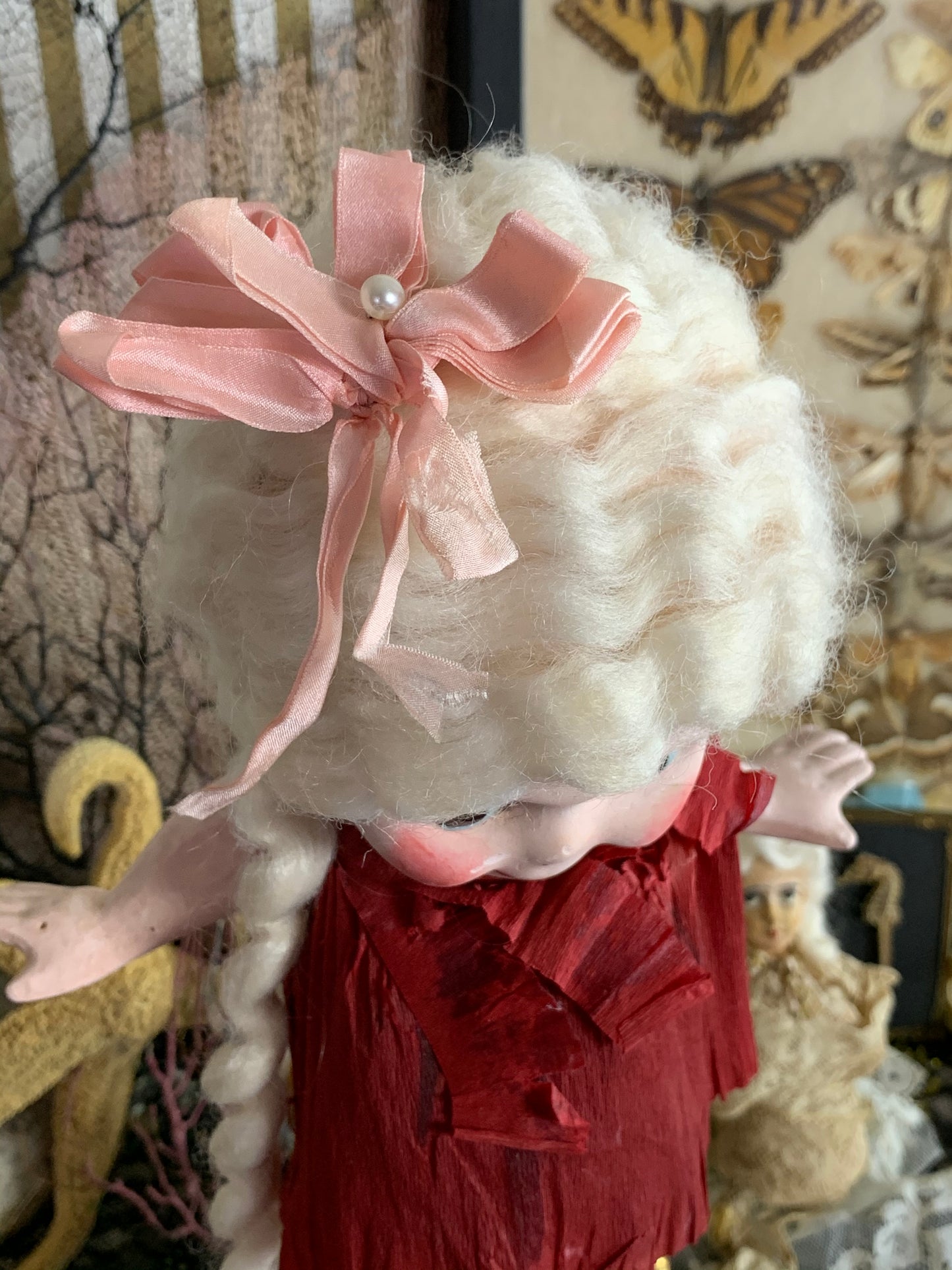 Vintage chalkware flapper kewpie doll