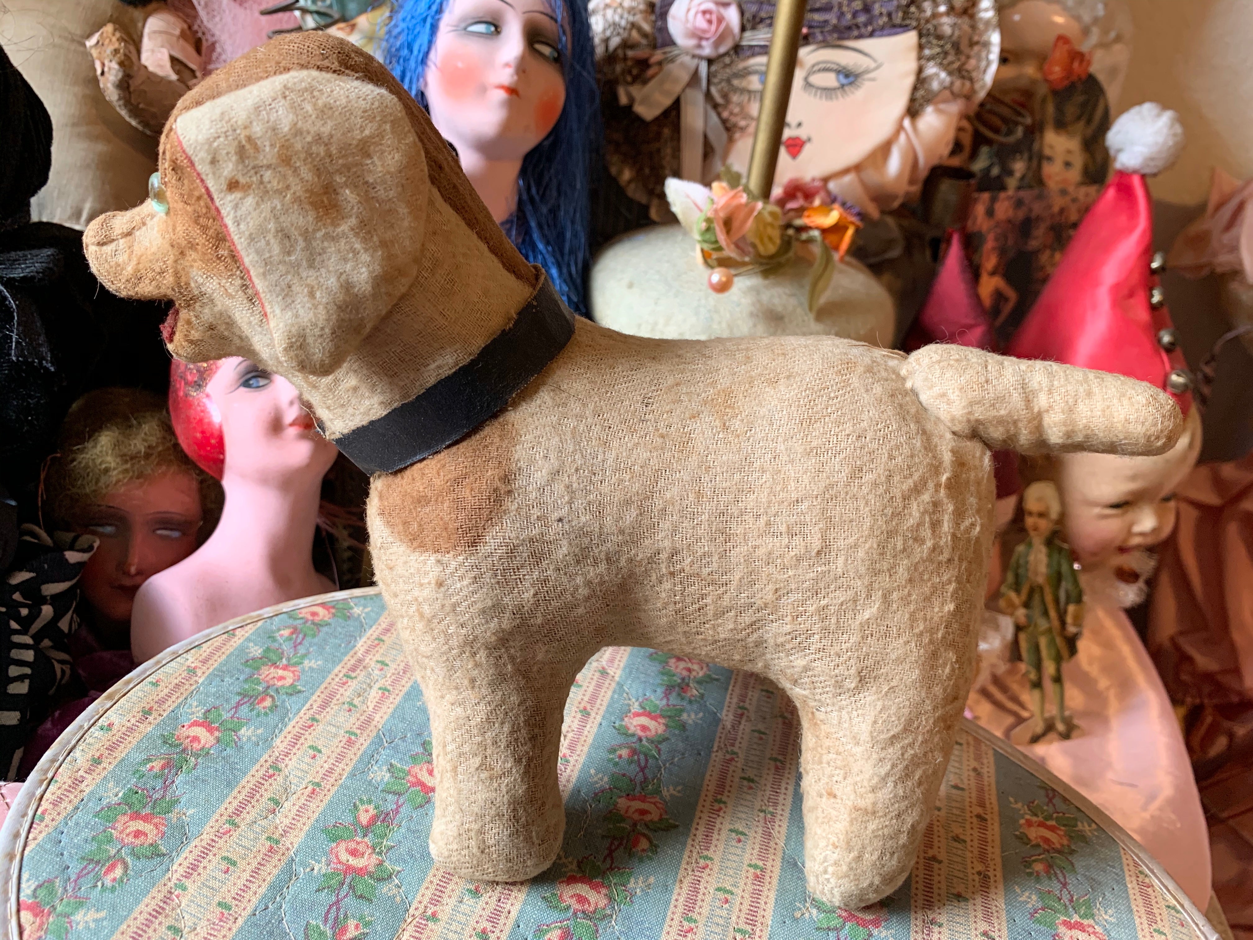 Antique stuffed outlet dog