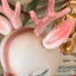 Vintage pink Christmas reindeer