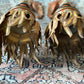 Vintage pair Italian torch sconces