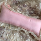 Vintage pink silk ribbon stuffed pincushion
