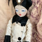 Vintage boudoir doll painted cloth face flapper girl doll