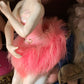 Vintage pink ballerina figurine