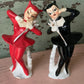 Vintage pair devil ballerina shakers