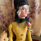 Vintage small pierrot boudoir doll