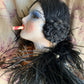 Vintage assembled smoker boudoir doll