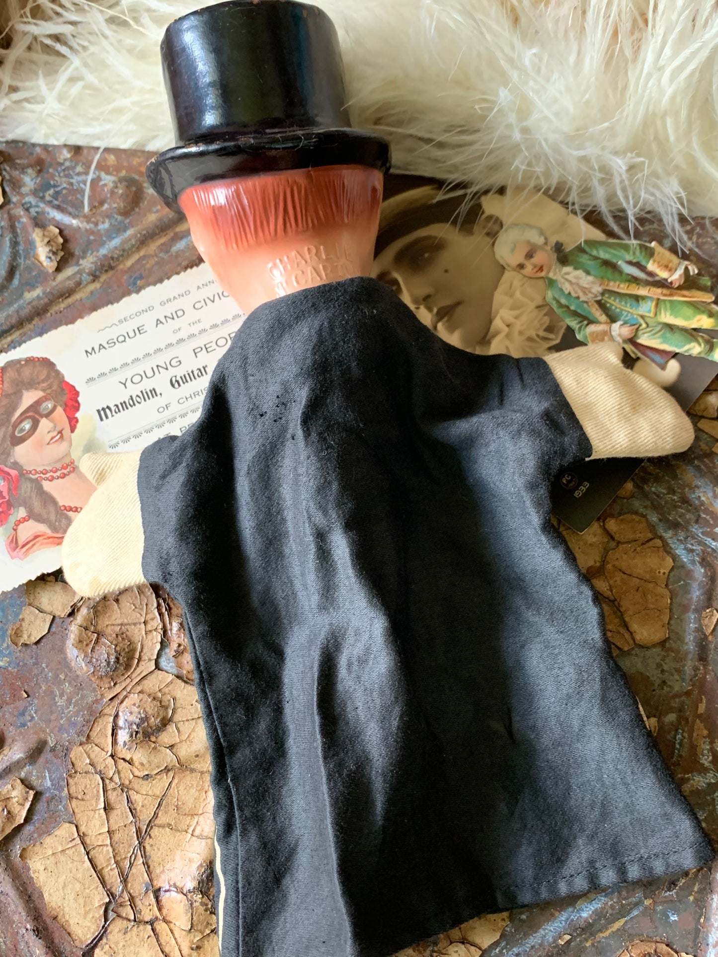 Vintage Charlie McCarthy hand puppet