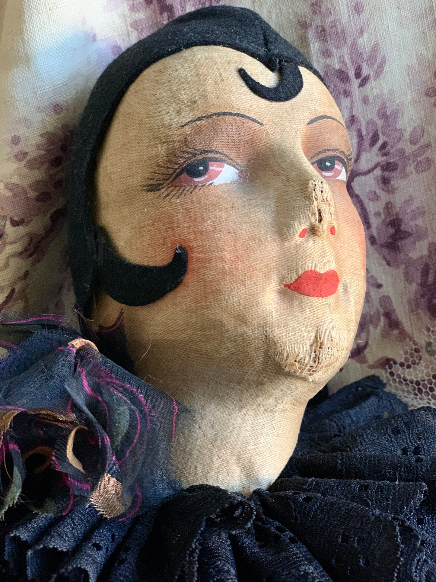 Vintage time worn boudoir doll
