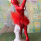 Vintage red devil girl ballerina