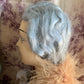 Vintage blue hair flapper boudoir doll as is