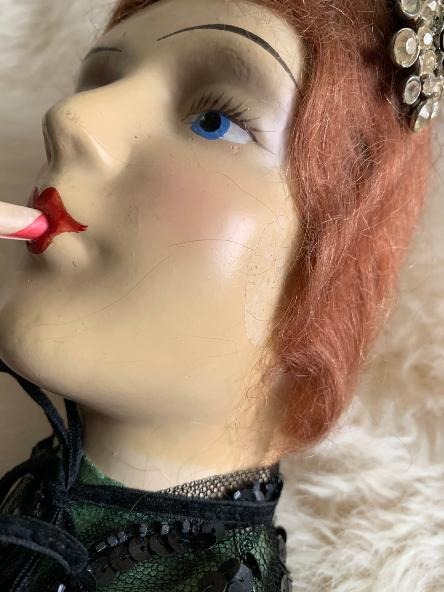 Vintage smoker boudoir doll