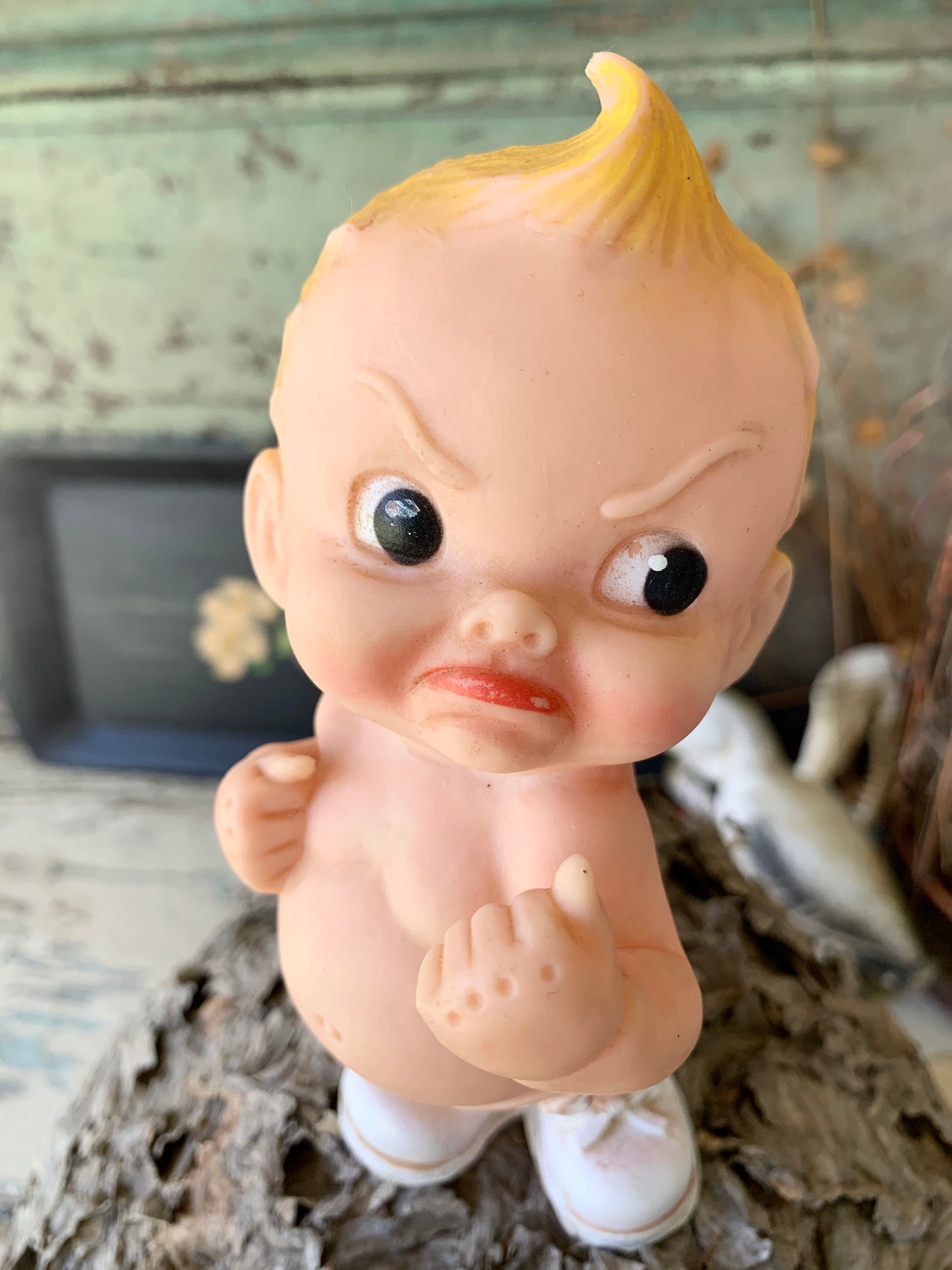 Vintage Alan Jay grumpy boy squeaker