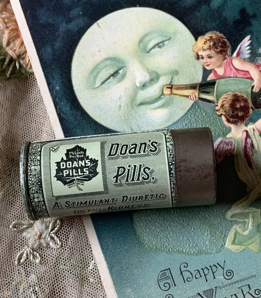 Vintage mini Doan's Pills tin medicine tube