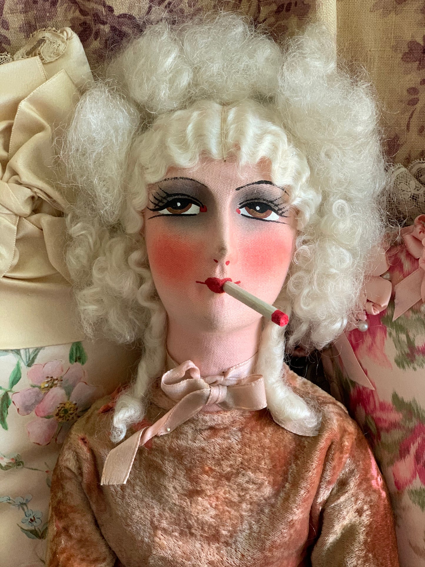 Vintage smoker boudoir doll