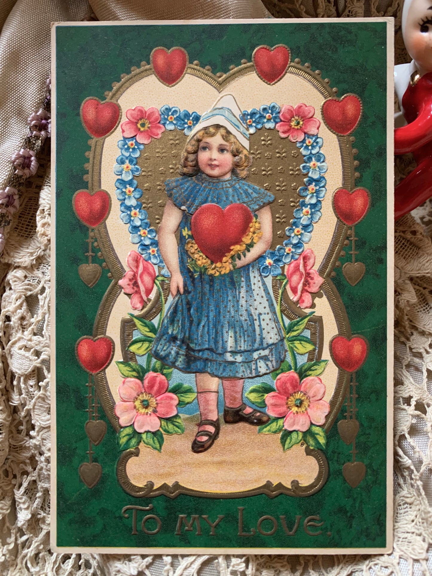 Antique German Valentine postcard