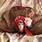 Vintage flapper boudoir doll face pillow