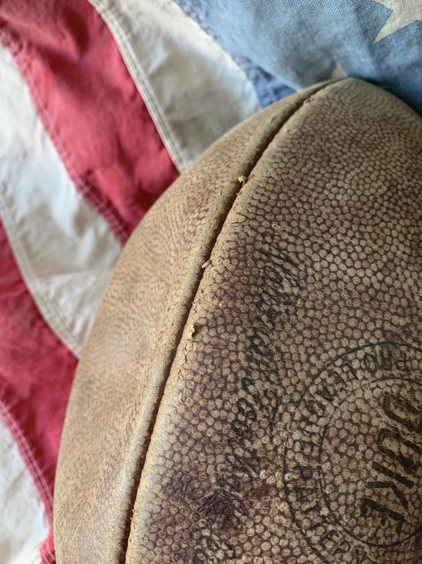 Vintage aged leather Wilson Official Duke football