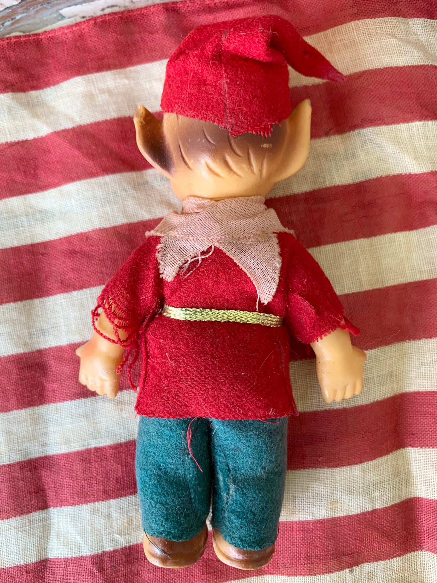 Vintage mini elf figurine Christmas decoration pixie doll