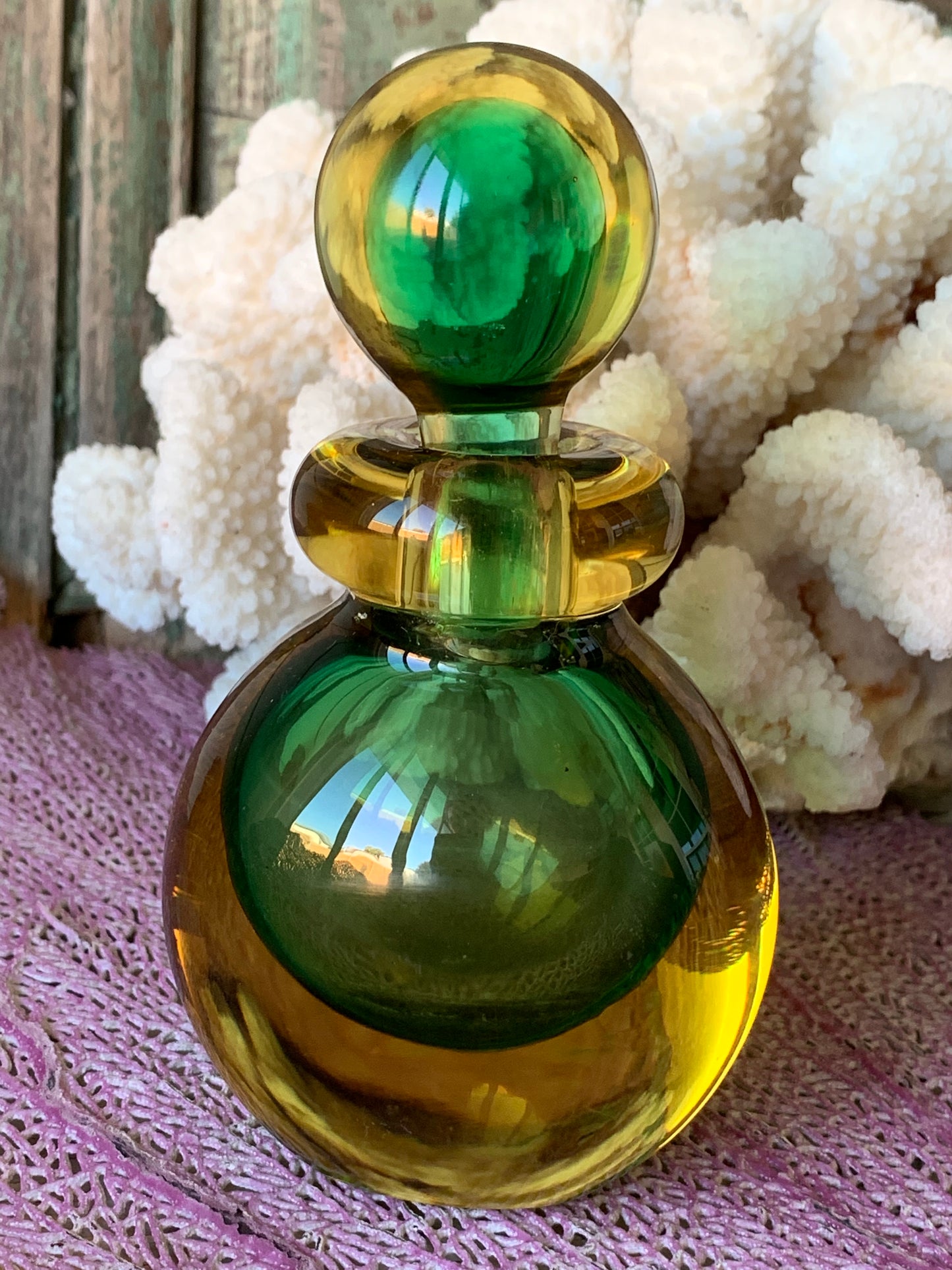 Vintage Murano Sommerso glass perfume bottle